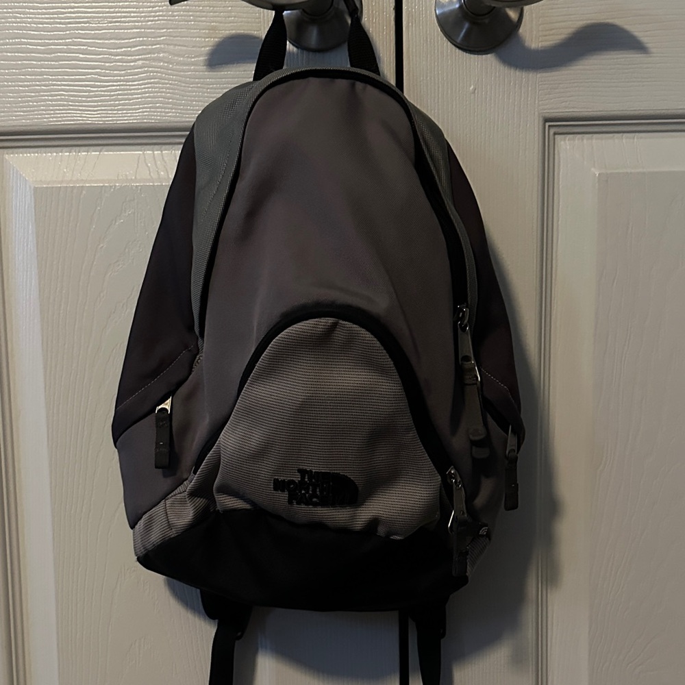 The North Face Gray and Black Backpack